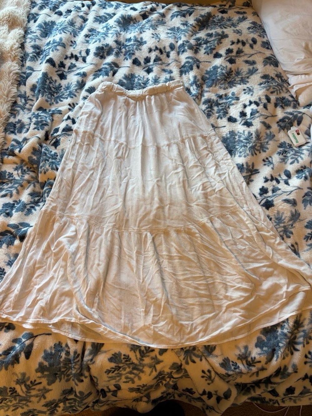 Haute Hippie Cream Tiered Maxi Skirt